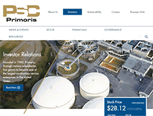 Tablet Screenshot of investor.primoriscorp.com